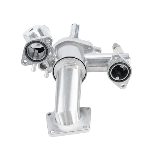 Image of WMPHE Aluminum Engine Coolant Thermostat Housing Compatible with Jaguar Vanden Plas 2004-2005 S-Type 2003-2005 XJR 2004-2005 XJ8 2004-2005 Super 2005 Replacement for AJ89485