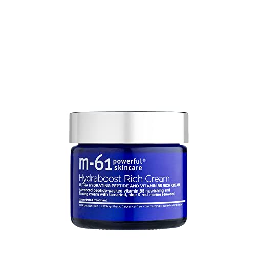 m-61 Hydraboost Rich Cream | Luxurious Ultra Hydrating Face Cream With Peptides Vitamin B5 Tamarind Aloe Red Marine Seaweed. 48-Hour Hydration. For Mature or Dry Skin - 1.7 Fl Oz