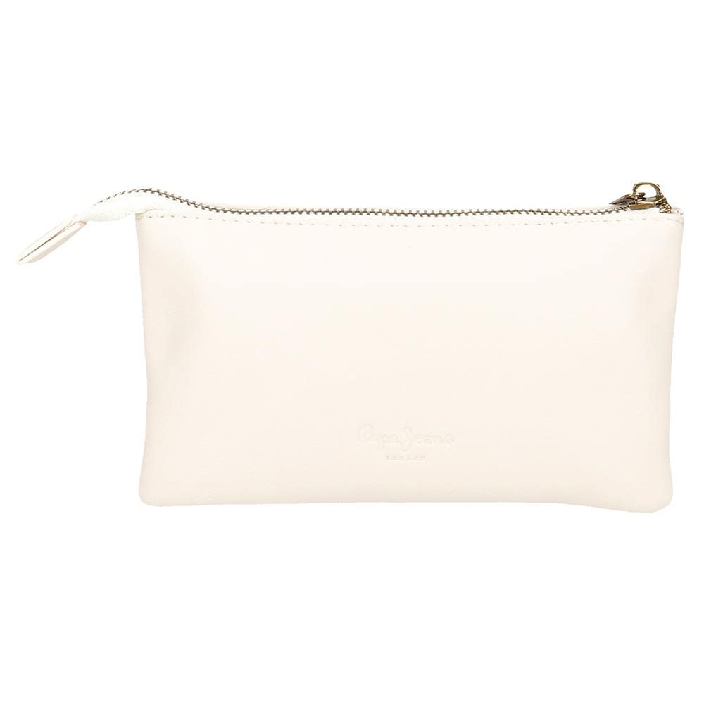 Pepe Jeans Lena Monedero Tres Compartimentos Blanco 17,5x9,5x2 cms Piel sintética