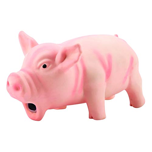 Juguete mordible para perros con sonido de cerdito rosa miniatura 2