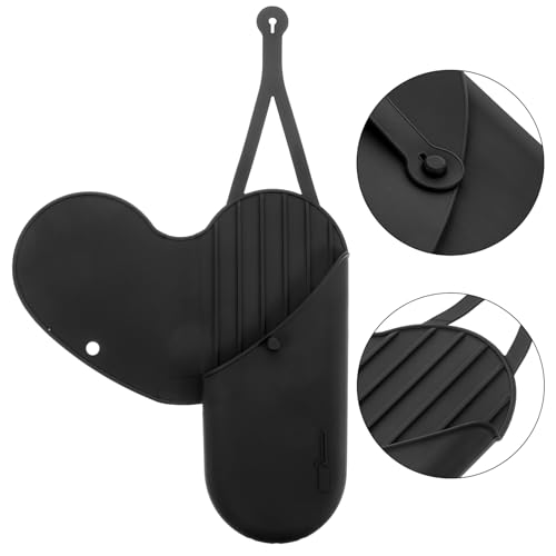 Funda de silicona resistente al calor para plancha de pelo, bolsa portátil para viaje con orificio para colgar miniatura 3