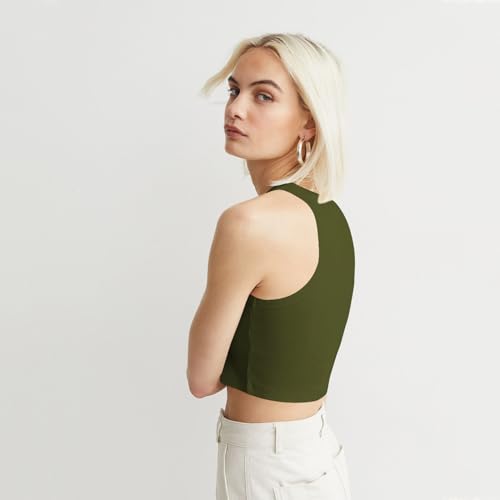 Image of KERI PERRY Tops for Women Crop Top for Women's Tank Activewear Tee Sports Western Casual Cotton Camisole Pack of 3 Combo