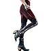 Produktbild Mxssi Damen Skinny Leggings Gothic Nieten Seitlich Enge Hosen Gothic Skinny Rock Strumpfhosen Persönlichkeit Leggings Punk Mode Coole Hosen Hosen S-2XL