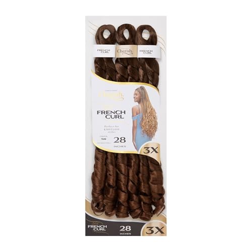 Mèches de cheveux bouclés en spirale Cherish 71,1 cm couleur T4/30 knotless