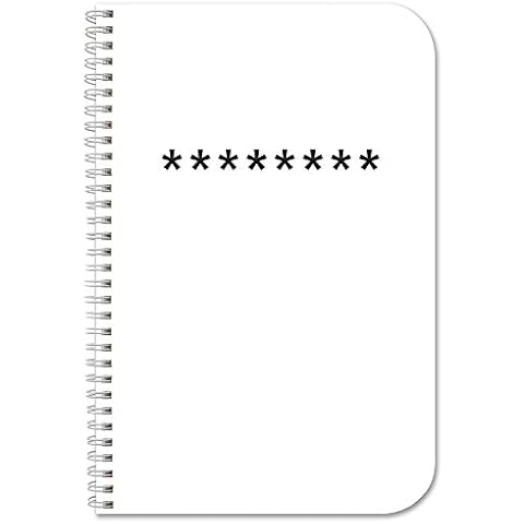 BookFactory Password Book/Password Organizer/Password Keeper/Password Journal - 120 Pages - 3.5" x 5.25", Thick Translucent Cover, Wire-O Binding (JOU-120-MCW-A (Password)) Cover