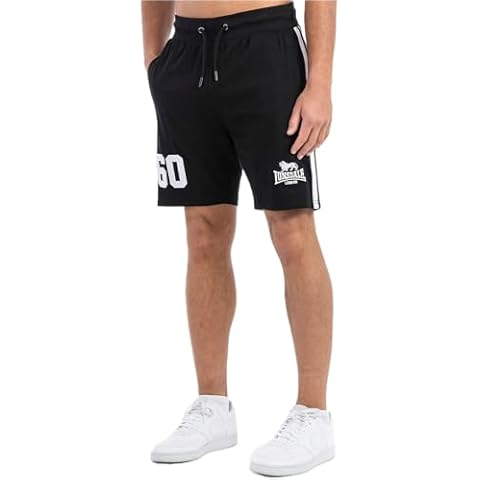 Lonsdale Men's Black/White Marwick Sports Shorts Cover