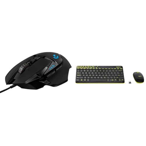 Image of Logitech G 502 Hero High Performance Wired Gaming Keyboard and Mouse Set, Hero 25K Sensor, 25,600 DPI, RGB, Adjustable