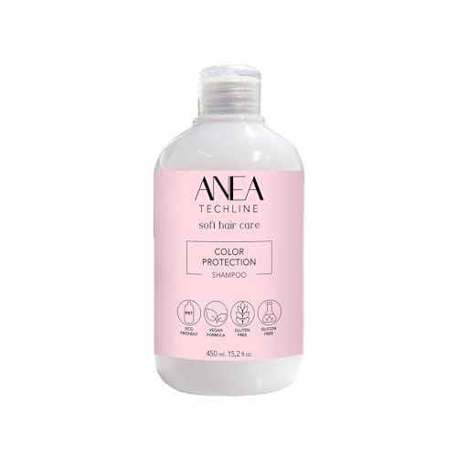 Anea Techline | Champú Protección del Color, Hidrata y Protege el Color, Cabellos Teñidos, Color Protection Shampoo, Vegano, Sin Siliconas
