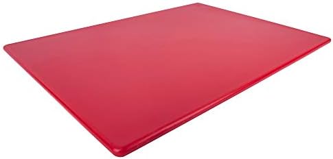 Thirteen Chefs Cutting Boards for Kitchen - 24 x 18 x .5" Red Color Coded Plastic Cutting Board with Non Slip Surface - Dishwasher Safe Chopping Board