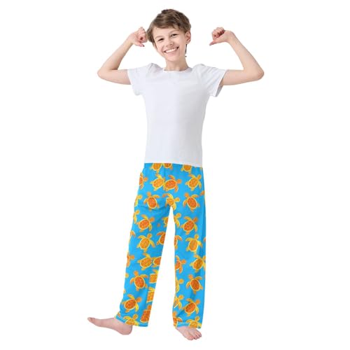 J JOYSAY Cartoon Turtle Golden Pajamas Pants Soft Long Pajama Bottoms Lounge Sleep Pants Size S-XL3