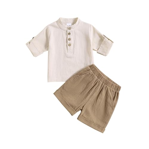 Ensemble d'été garçon fille short et t-shirt uni en coton casual doux