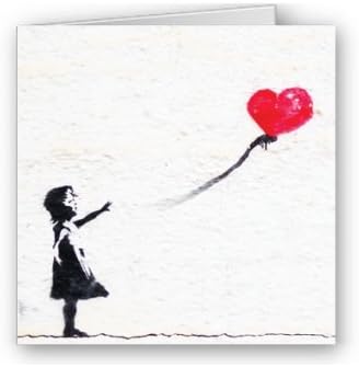 Artistic Greeting Card (RM1497) Blank / Birthday - Heart Balloon - Banksy