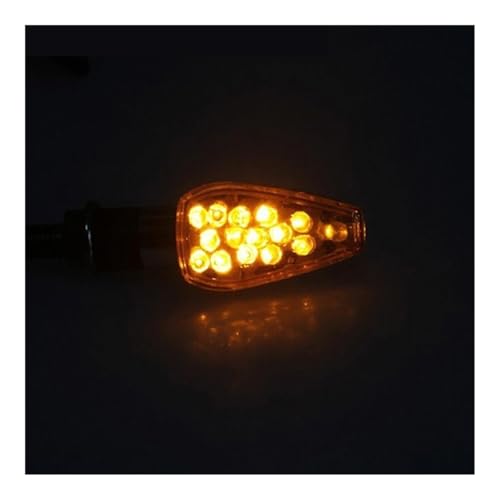 Intermitentes de moto para rutas nocturnas seguras con luz ámbar universal de 12V 6