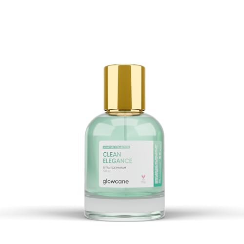 glowcane Clean Elegance Extrait de Parfum Damen | Frischer & Blumiger Duft | mit maximal erhöhter Duftöl Konzentration | Langanhaltender Duft | Geschenke für Frauen | Tierversuchsfrei & Vegan