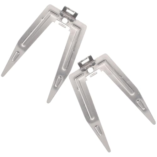 Sewroro Tenedores Giratorios para Parrilla de Pollo de Acero Inoxidable 2 Piezas Utensilios para Barbacoa y Horno Eléctrico Accesorios para Asar Carne y Pavo Aptos para Freidora de