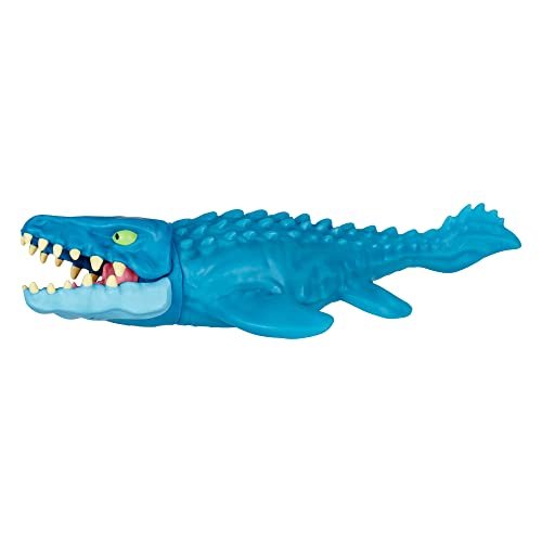 heroes of goo jit zu jurassic world hero pack mosasaurus 4534 long - stretchy squishy dinosaur figure with chomp attack action and unique goo filling