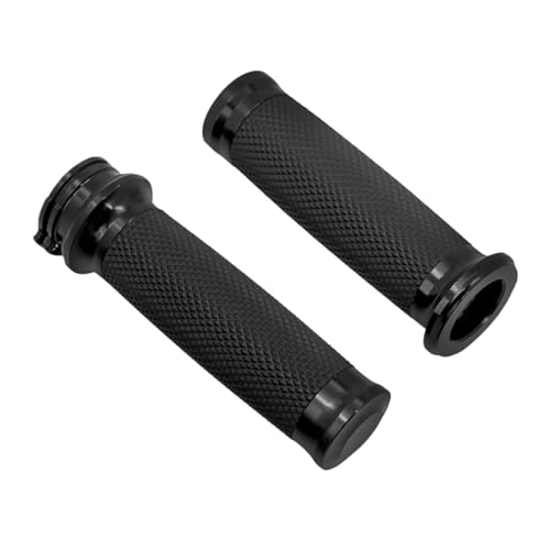 Poignée moto 25mm haut de gamme en finition noire mate pour guidon de Touring et Dyna