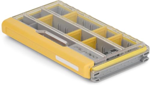 Image of Plano EDGE 3500 Premium Tackle Storage with Rustrictor Rust-Resistant Technology, Gray and Yellow, Waterproof Terminal Tackle Box Organization, Small (Pack of 6)