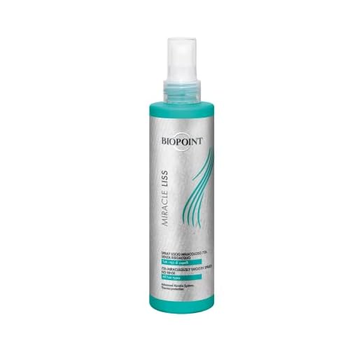 Biopoint Miracle Liss - Spray Capelli Senza Risciacquo 72h, Azione Anticrespo, Lisciaggio 72h, Dona Morbidezza e Leggerezza, 200 ml