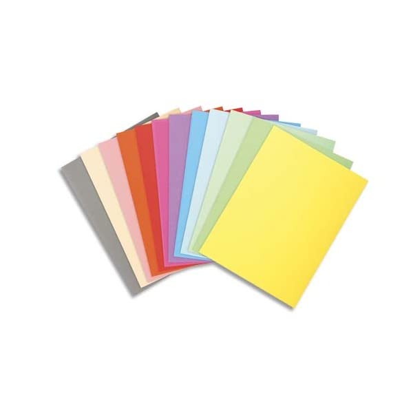 Exacompta - Réf. 410000E - Paquet de 100 chemises rigides Forever® 220 g/m2 - chemises 100% recyclées et certifiées Ange Bleu - dimensions 24 x 32 cm pour format A4 - 10 couleurs assorties