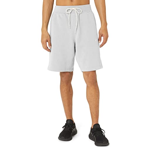 ASICS Men's Sunday SANA Fleece Short Apparel, 2XL, Light Grey Heather
