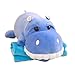 SLFDXDP peluche grande e realistico ippopotamo peluche animale confortevole cuscino cuscino cuscino creativo bambola giocattolo regalo peluche giocattoli (colore: blu bambola)