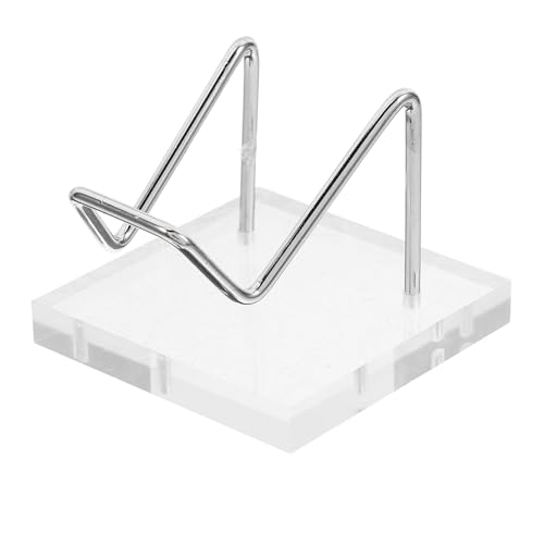 CONGARTENO - CONGARTENO Support Transparent Acrylique avec Base Stable pour Présentoir Photo et Petits Objets de Collection Chevalet Élégant pour Géodes Cristaux et Agates