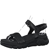 Footbed MARCO TOZZI Damen 2-2-28762-28 Sandalette, Sandalia Mujer, Negro, 39 EU