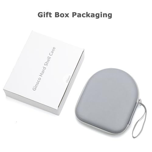 Image of Ginsco Headphone Case Compatible with JBL Tune 510BT /520BT /500BT /Junior 320, with Sony WH-CH520 /510, Ultra-Slim Hard Shell Waterproof Headphone Case for On Ear Headphones (Gray White)