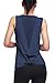 Mippo Womens Workout Tops Yoga Running Tank Tennis Exercise Tops Muslce Tank Sleeveless Workout Clothes Navy Blue M