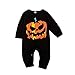 Binggong Kinder Halloween Kostüm Baby Strampler Kürbis Drucken Cartoon Langarm Bodysuit Unisex Prägnant Outfit Kleidung Kleinkind Bequeme Festliches Säugling Overall 0-12 Monate