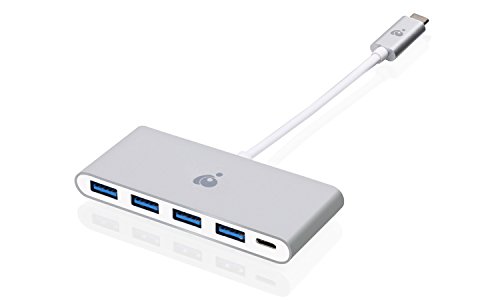 IOGEAR USB-C to 4 Port USB-A Hub with Power Delivery Pass-Thru, GUH3C4PD