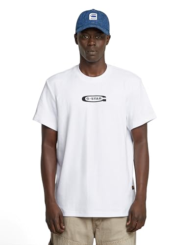 G-Star Para Hombre Camiseta Old Skool Logo, Blanco White D25967-C812-110 , Xs G-Star Para Hombre Camiseta Old Skool Logo, Blanco White D25967-C812-110 , Xs