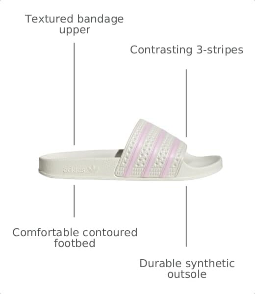 Image of adidas Womens Adilette Slide Casual Sandals Casual - Orange