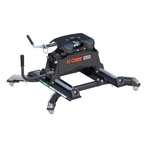 CURT 16687 Q20 5th Wheel Slider Hitch, 20,000 lbs, Select Ram...
