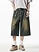 Men's Wide Leg Vintage Denim Shorts with Elastic Waistband Y2K Harajuku Fashion Loose Baggy Grunge Denim Bottoms (Vintage Blue,X-Large)