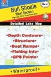 Bull Shoals West Section Fishing Map - Highway 125 to Taneycomo Dam (Arkansas Fishing Series, L172)