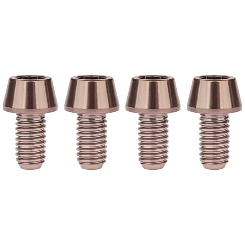 Image of Titanium Ti Bolt M5x9 16 18 20 25 30 35 40 45 50 55 60mm Tapered Head Screws Pack of 4 (M5x9mm, Bronze)