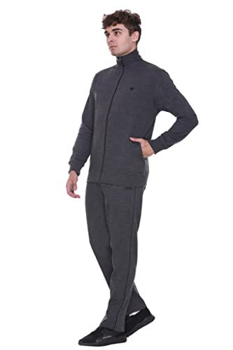 Image of GODFREY Zipper Track Suit For Man Winter Wear High Neck Cotton Tracksuit- Co ords For Men Regular Fit