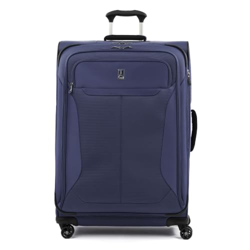 Travelpro Tourlite Softside 29" Expandable Luggage with 4 Spinner Wheels, Lightweight Suitcase, Checked Large, Blue - image 1