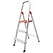 Drabiny stojące, składane stopnie aluminiowe, podnóżek dla dorosłych, drabina składana z uchwytem / antypoślizgowym pedałem szerokim, drabinka do domu i biura, wsparcie 100 kg (rozmiar: 3 zwierzęta)