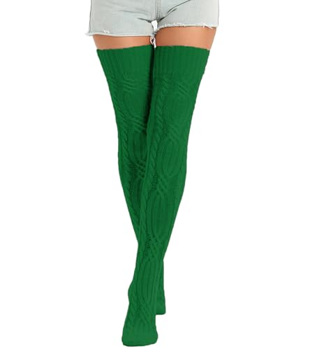 Image of Sexybody Women's Thigh High Socks Over the Knee Knit Socks, Winter Leg Warmers Stockings Knee High Tube Arctic Fleece