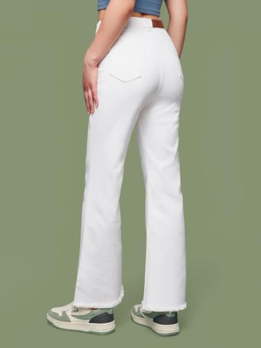 Image of Miss Chase A+ Women's Wide Leg High Rise Regular Length Stretchable Denim Jeans