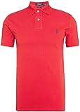 Ralph Lauren Men's Classic Fit Mesh Pony Logo Polo Shirt (XL, Chilipepper)