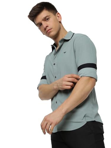 Image of STELLERS Men's Premium Full Sleeve Shirt | Feather Touch Feel| Regular Fit| Odour Resistant| Anti-Static| Wrinkle Free| Quick Dry | Stretchable| Lightweight| Sweat-Proof