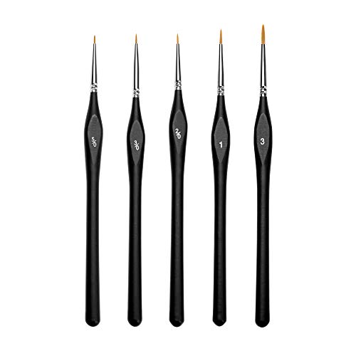 Micro Detail Paint Brush Set,5PCS Miniature Brushes for Fine Detailing & Art Painting