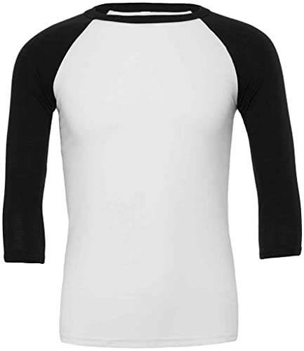 T-Shirt De Baseball À Manches 3/4 Tri-Mélange pour Style Casual