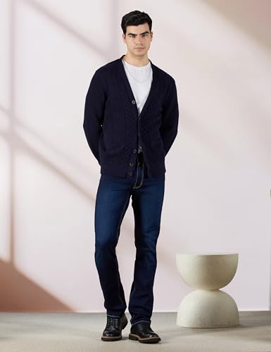 Image of Peter England Men's Regular Fit Denim Jeans for Daily Casual Wear