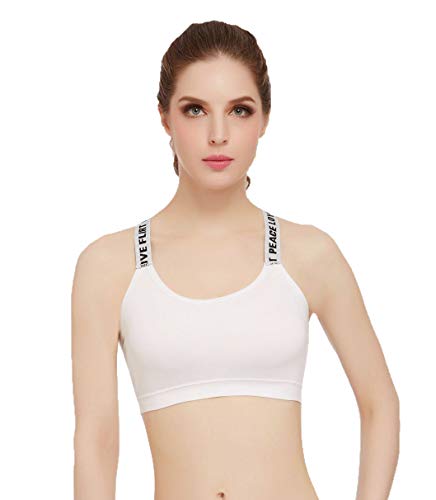 Image of Women's Nylon & Cotton Lightly Padded Non-Wired Sports Bra