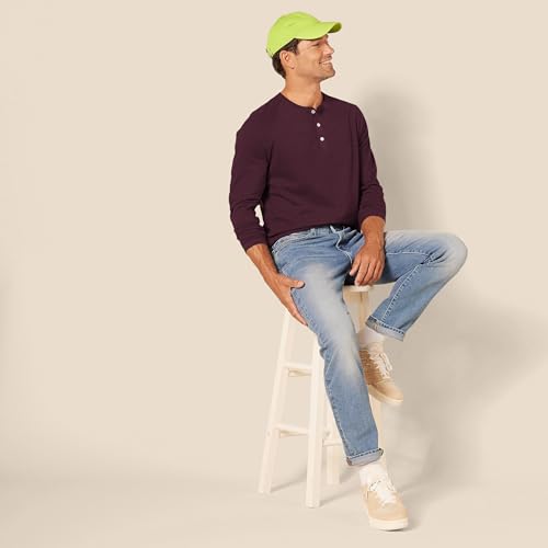 Image of Amazon Essentials Men's Long-Sleeve Henley Shirt